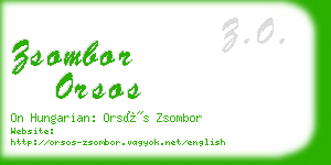 zsombor orsos business card